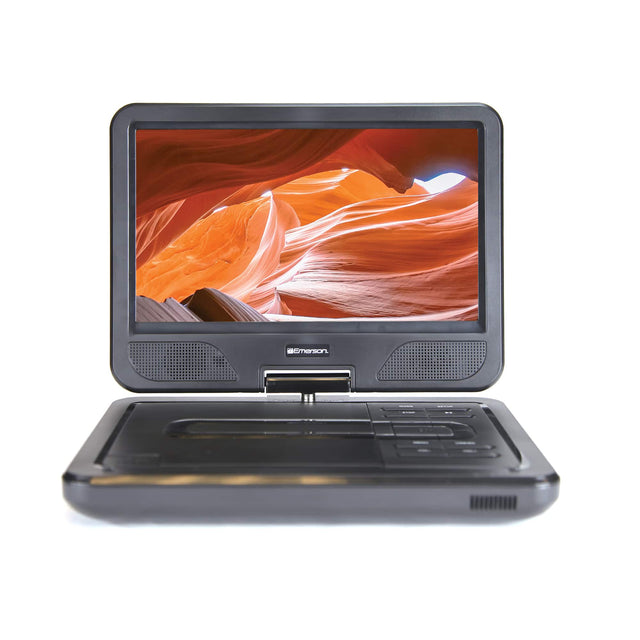 Front. Emerson - Emerson EPD-1001 Portable 10" DVD Player with Built-In Speaker - Black.