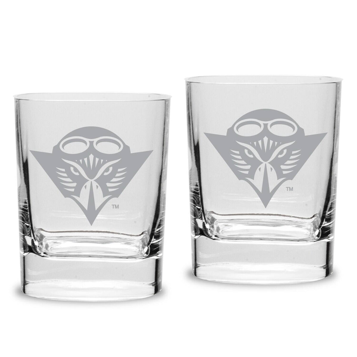 Jardine - Tennessee-Martin Skyhawks 11.75oz. Two-Piece Luigi Bormioli Square Double Old Fashion Glasses Set - Multicolor