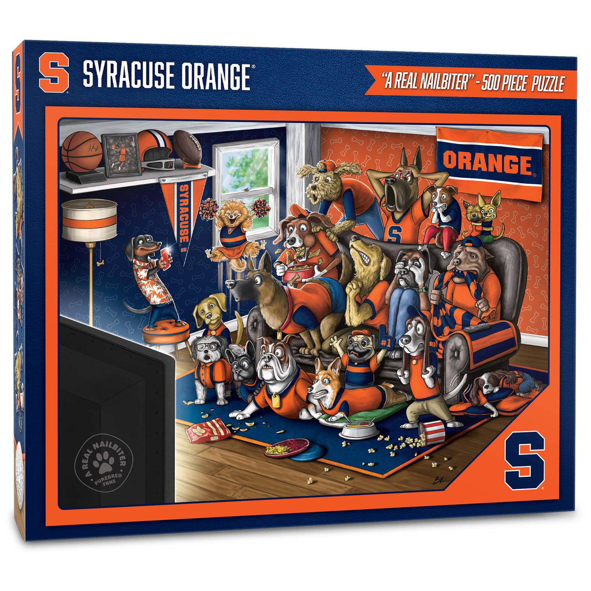 YouTheFan - Syracuse Orange Purebred Fans 18'' x 24'' A Real Nailbiter 500-Piece Puzzle - Multicolor