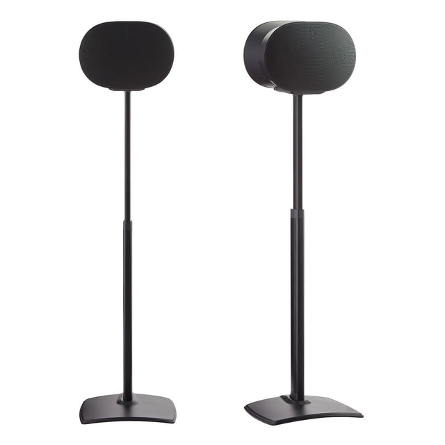Front. Sanus - Sanus Height-Adjustable Speaker Stands for Sonos Era 300 - Pair - Black.