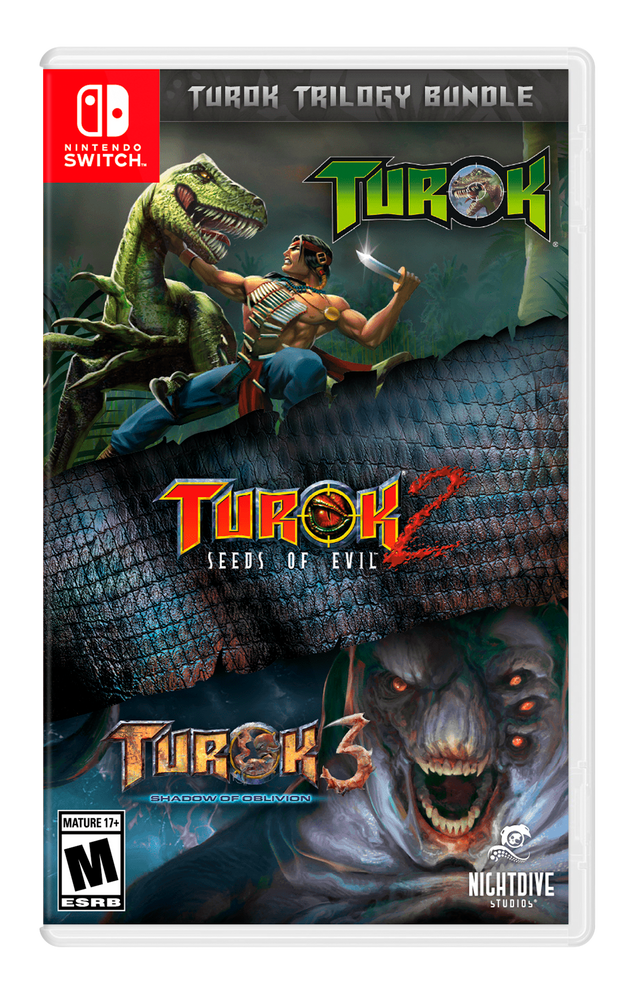 TUROK TRILOGY BUNDLE, NINTENDO SWITCH, TUROK, TUROK SEEDS OF EVIL, TUROK SHADOW OF OBLIVION, MATURE 17+, M, NICHTDIVE STUDIOS