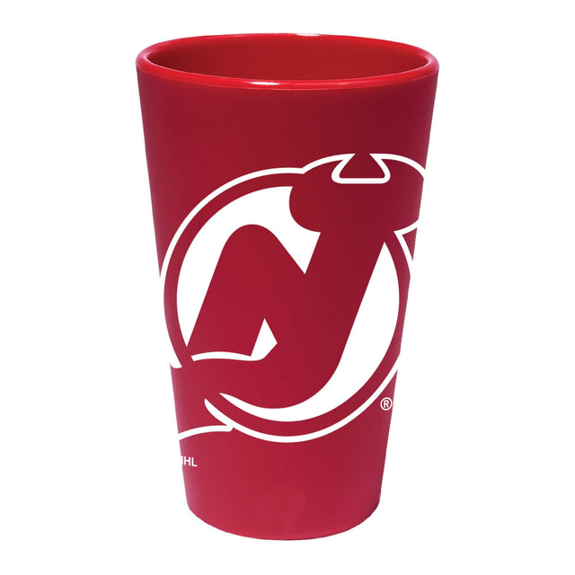 Front. WinCraft - New Jersey Devils 16oz. Team Color Silicone Pint Glass - Multicolor.