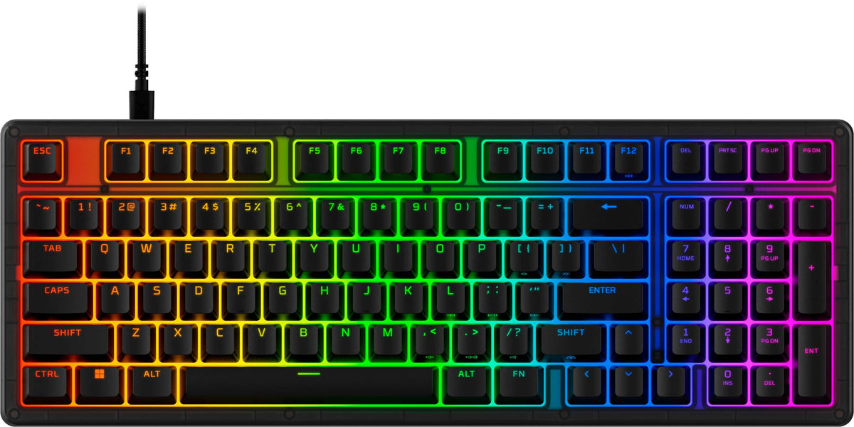 HyperX - Origins 2 1800 Wired Mechanical Linear Red Switch Gaming Keyboard with RGB Back Lighting - Black