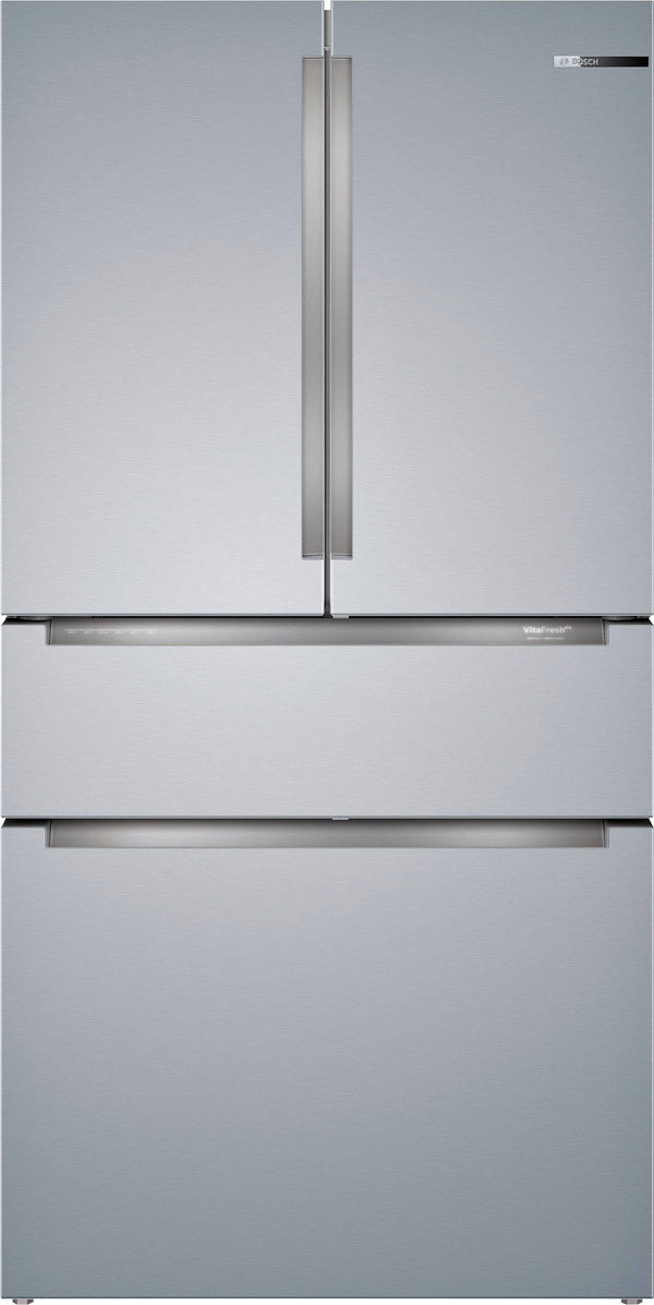 Bosch - 800 Series 36 in. Wide 20.5 Cu. Ft. 4-Door French Door Bottom Freezer Counter-Depth Smart Refrigerator with VitaFresh - Stainless Steel