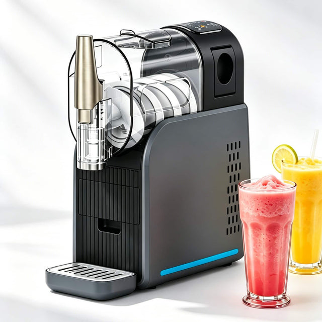 Front. COWIN - Frozen Drink Maker - Slushie Machine with 5 Presets Custom Option  Easy-Dispensing Lever - grey.