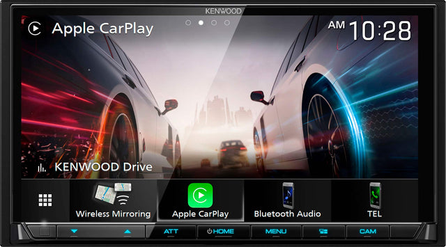 Front. Kenwood - 6.8" - Android Auto & Apple CarPlay - Built-in Bluetooth - In-Dash Digital Media Receiver with Maestro Compatibility - Black.