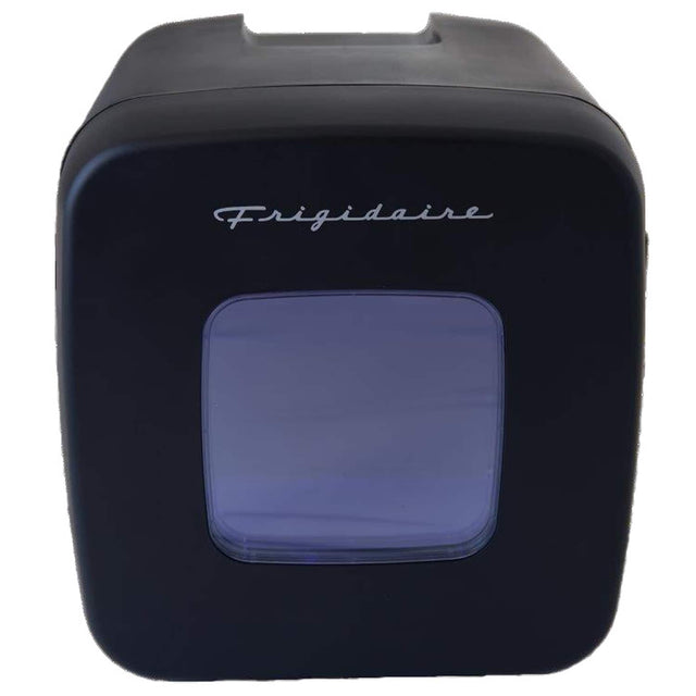 Front. Frigidaire - 12-Can Retro Personal Mini Fridge - Black.