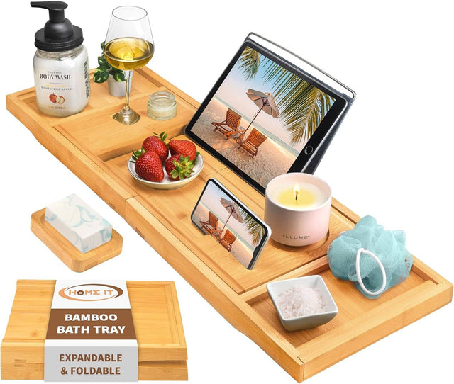 TOAMINA BODY WASH  
HONEYCRISP APPLE  
115 ML  

ILLUME HOME IT  
BAMBOO BATH TRAY  
EXPANDABLE & FOLDABLE