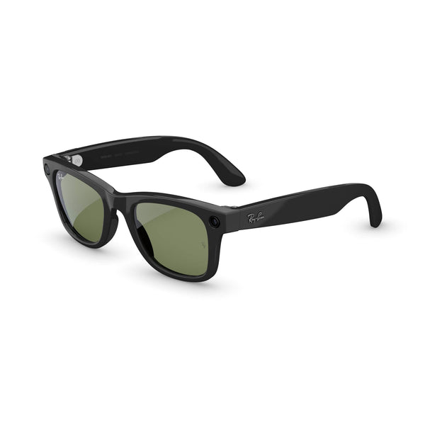 Ray-Ban Meta - Wayfarer (Gen 2) glasses with Meta AI, Audio, Photo, Video Compatibility - Green lenses - Shiny Black