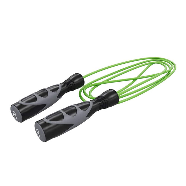 Front. Power Systems - Elite Jump Rope (8 ft), Vinyl Training Rope for Cardio, Fitness & Skipping Exercise - Black/Gray.