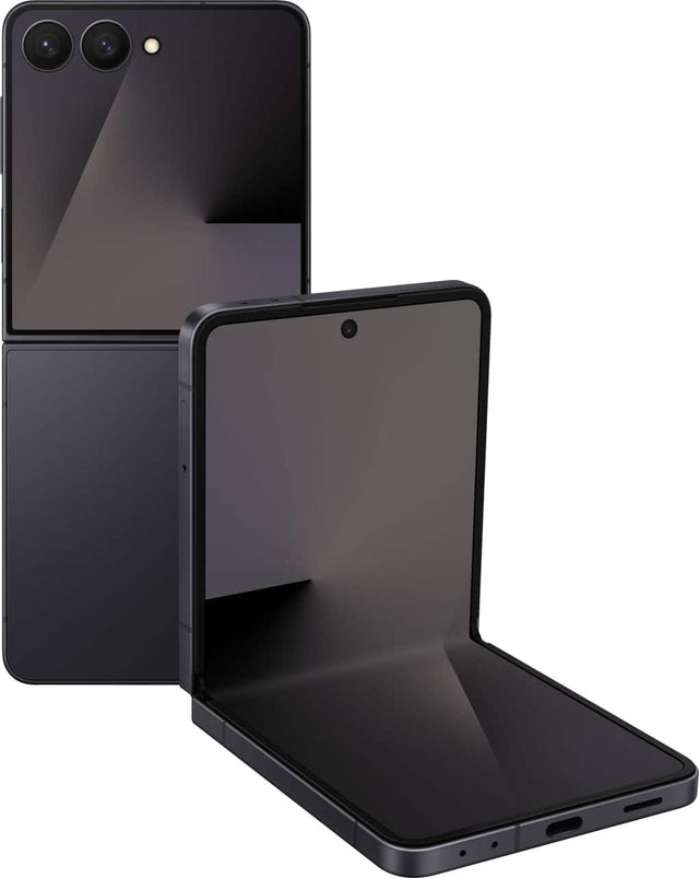 Front. Samsung - Galaxy Z Flip7 256GB (Unlocked) - Jet Black.