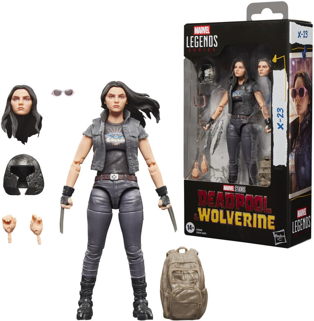MARVEL LEGENDS SERIES X-23 SAVAGE  
X-23 x 1  
MARVEL STUDIOS DEADPOOL & WOLVERINE  
14+  
1 IN SAN AN LEGENDS SERIES  
Hnsbm