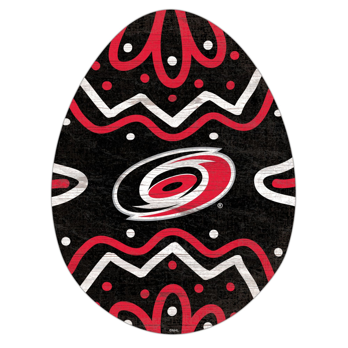 Fan Creations - Carolina Hurricanes 12" Easter Egg Cutout Sign - Multicolor