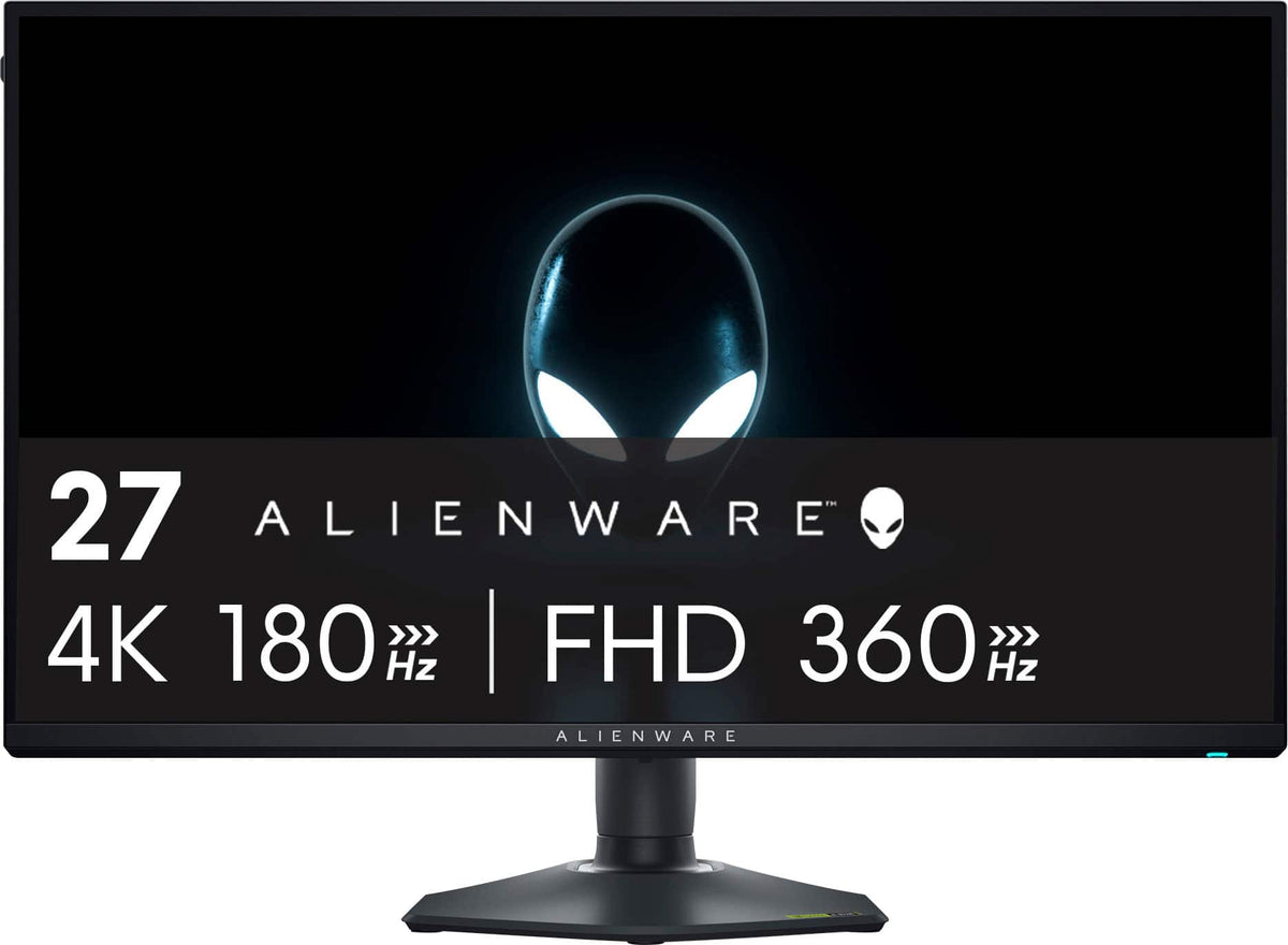 Alienware - AW2725QF 27" IPS LED 4K UHD 180Hz 0.5ms G-SYNC Compatible Dual-Resolution Gaming Monitor w/HDR (HDMI, DisplayPort, USB) - Black