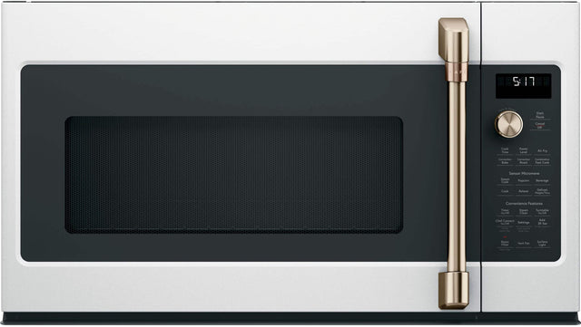 Front. Café - 1.7 Cu. Ft. Convection Over-the-Range Microwave with Air Fry - Matte White.