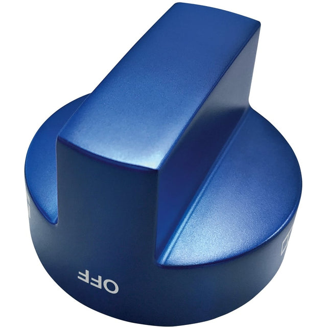 Front. Thermador - Control Knob Set for Ranges and Rangetops - Metallic Blue.