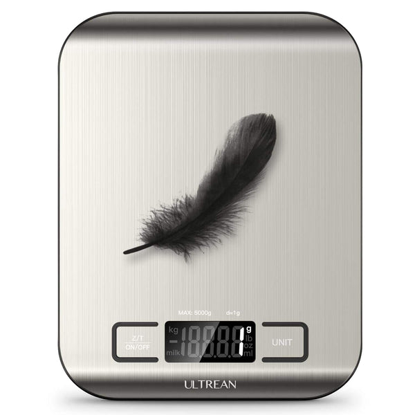 Ultrean - Food Scale, Digital Kitchen Scale - Silver