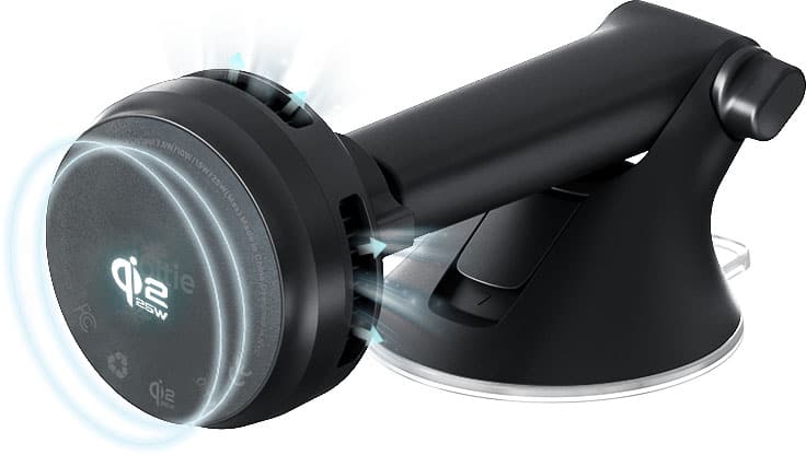 iOttie - Velox Pro Qi2.2 Magnetic Wireless Car Charger Dash/Windshield & Air Vent Combo with CryoFlow Cooling - Black
