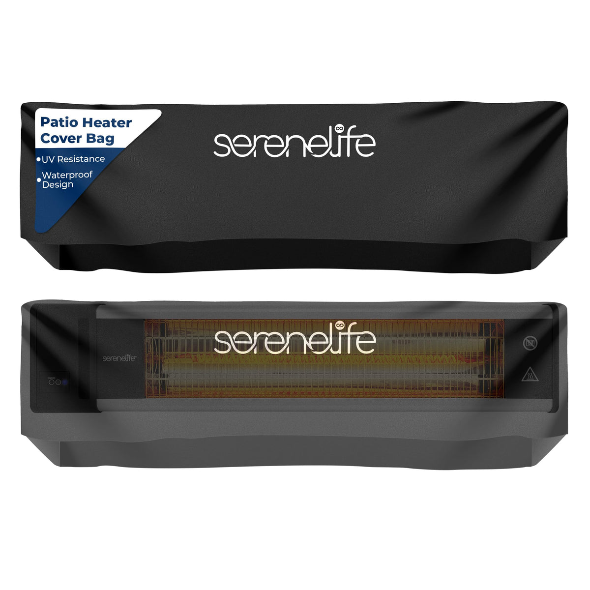 SereneLife - Patio Heater Cover Bag, UV Resistant, Waterproof for SLOHT26, Tear Resistant, Easy On/Off - SLOHT261