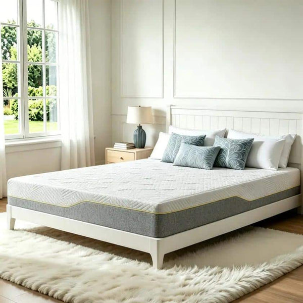 Bestier - 14 Inch Queen Size Gel Memory Foam Mattress, Breathable Design, High-Density Pressure Relief Support - Gray