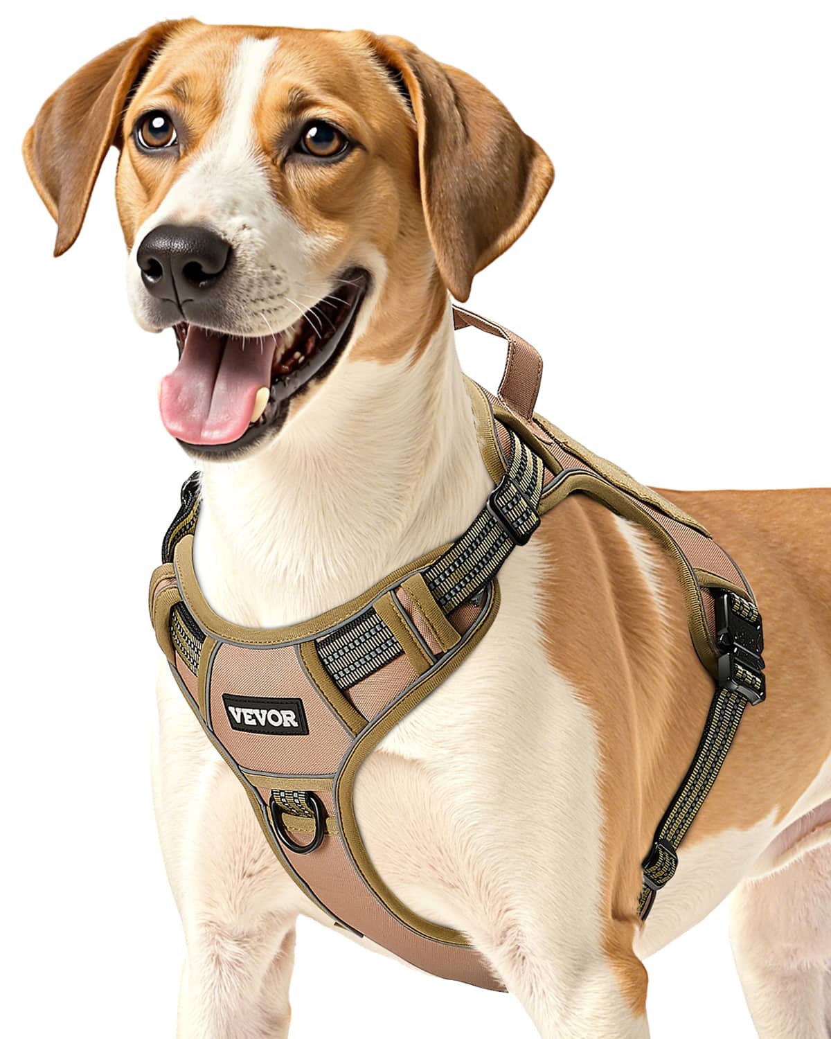 VEVOR - Dog Harness for Large Dogs, No Pull Tactical Dog Harness Adjustable Pet Vest, with Handle, Metal Rings, Buckles - Blue + Black