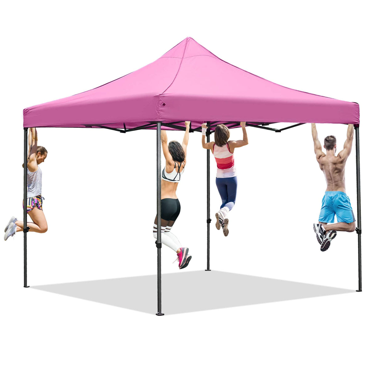 Ainfox - 10' x 10'Heavy Duty Pop up Canopy Tent,Folding Instant Outdoor Gazebo,Sun Shade Tent for Patio/Outdoor Parties - Pink