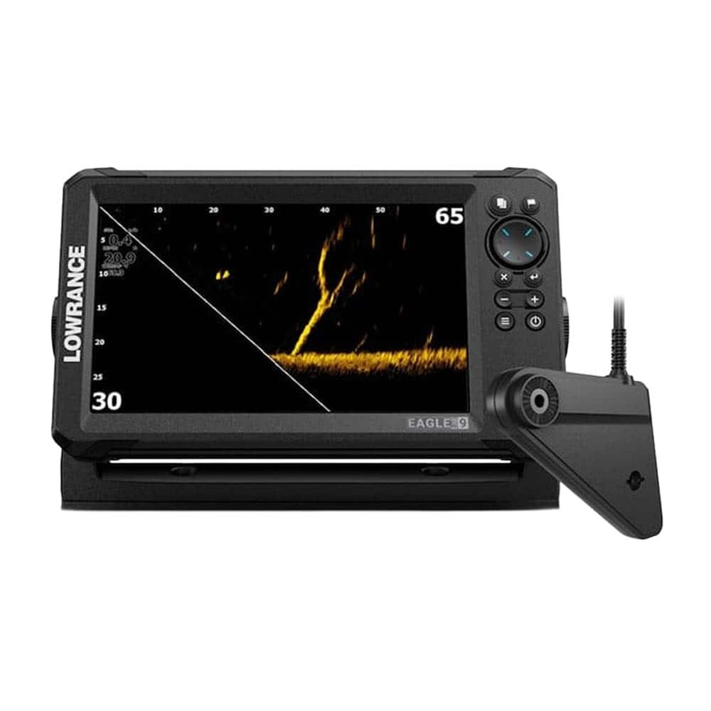 Lowrance - Eagle Eye Transducer with Live Sonar, 9" IPS screen, C-MAP - Black