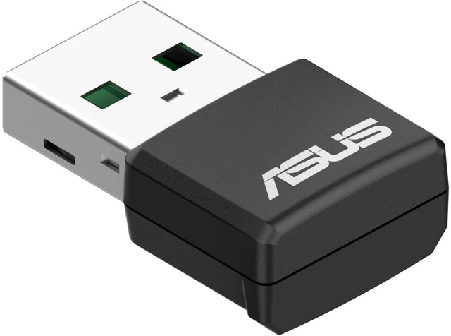 Left. ASUS - Dual-Band Wi-Fi 6 AX1800 USB Network Adapter - Black.