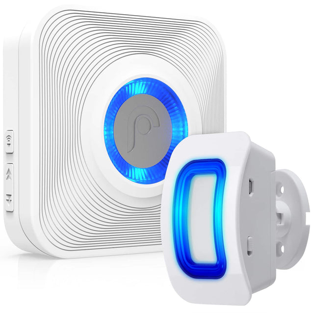 Front. Fosmon - WaveLink Door Chime Driveway Alarm Guard Wireless Motion Sensor Detector Store Entrance Alert (1 Receiver + 1 Sensor) - White.
