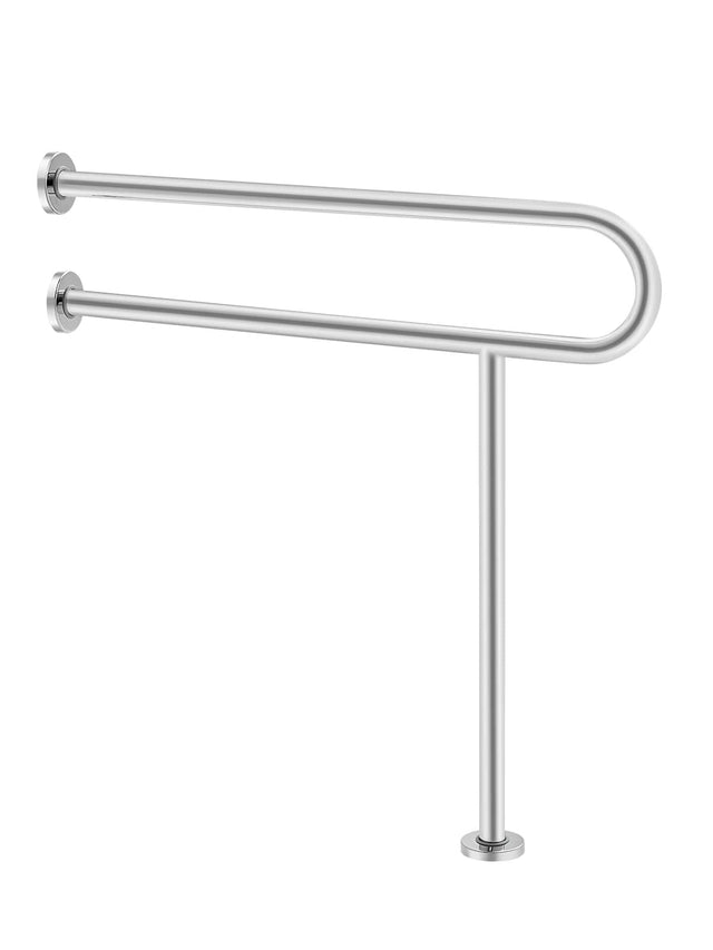 Front. VEVOR - Toilet Safety Rail, 31.5 Inch U-Shaped Handicap Grab Bar, 304 Stainless Steel Senior Safety Pole, Toilet Grab Bars - Original Stainless Steel Finish.