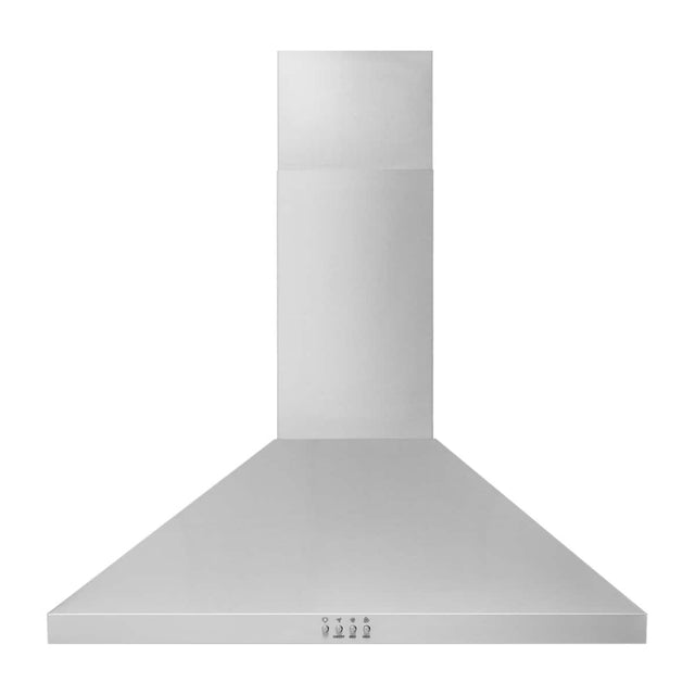 Front. Whirlpool - 30 inch Chimney Wall Mount Range Hood - Stainless steel.