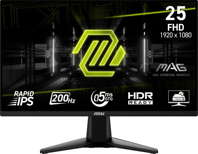 RAPID IPS 25 FHD 1920 x 1080 MSI MAG ARSENAL GAMING 200Hz 0.5ms GTG READY HDR