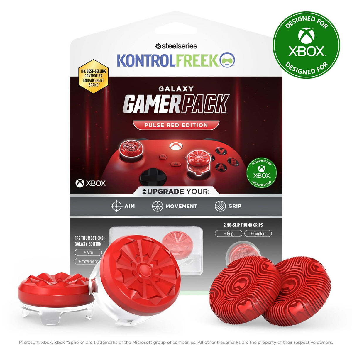 KontrolFreek - GamerPack Thumbsticks for Xbox and Xbox Series X - Red