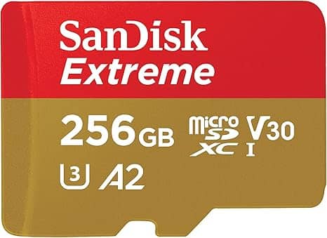 Extreme SDSQXAV-256G microSD 256GB UHS-I U3 V30 Write Up to 130MB/s Full HD & 4K SanDisk Extreme