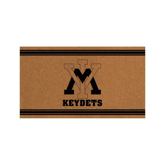 Front. Evergreen Enterprises - Virginia Military Institute Keydets 28" x 16" Primary Logo Outdoor Coir Entryway Mat - Multicolor.