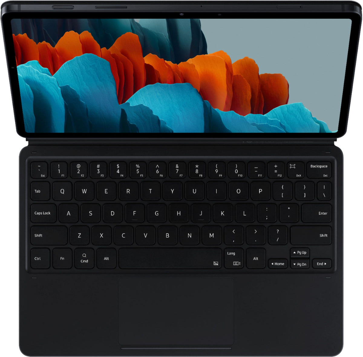 Samsung - Refurbished Excellent - Galaxy Tab S8+, Tab S7+ Book Cover Keyboard - EF-DT970UBEGUJ - Black