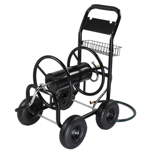 Front. Winado - Garden Hose Reel Cart, Lawn Water Planting Cart with Wheels, Heavy Duty Outdoor Yard Water Planting Truck with Basket.