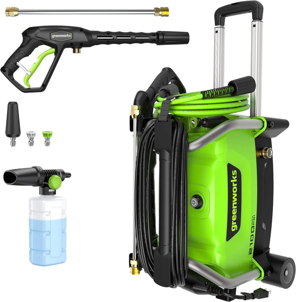 Greenworks - 2100 PSI (SGS Certified) 1.2 GPM 13Amp Compact Electric Pressure Washer - Green
