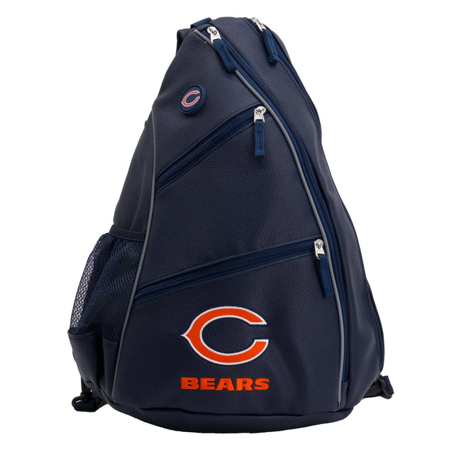 Front. Team Golf - Chicago Bears Embroidered Team Pickleball Backpack - Multicolor.