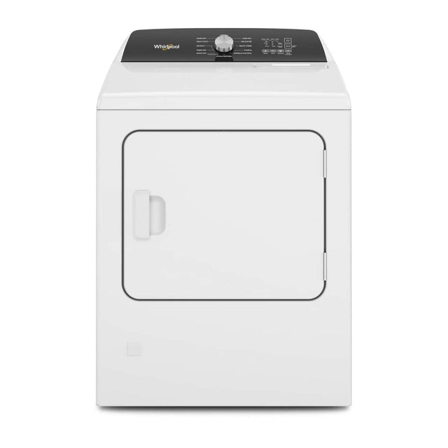 Front. Whirlpool - 7.0 Cu. Ft. Gas Dryer with Steam and Moisture Sensing - White - White.