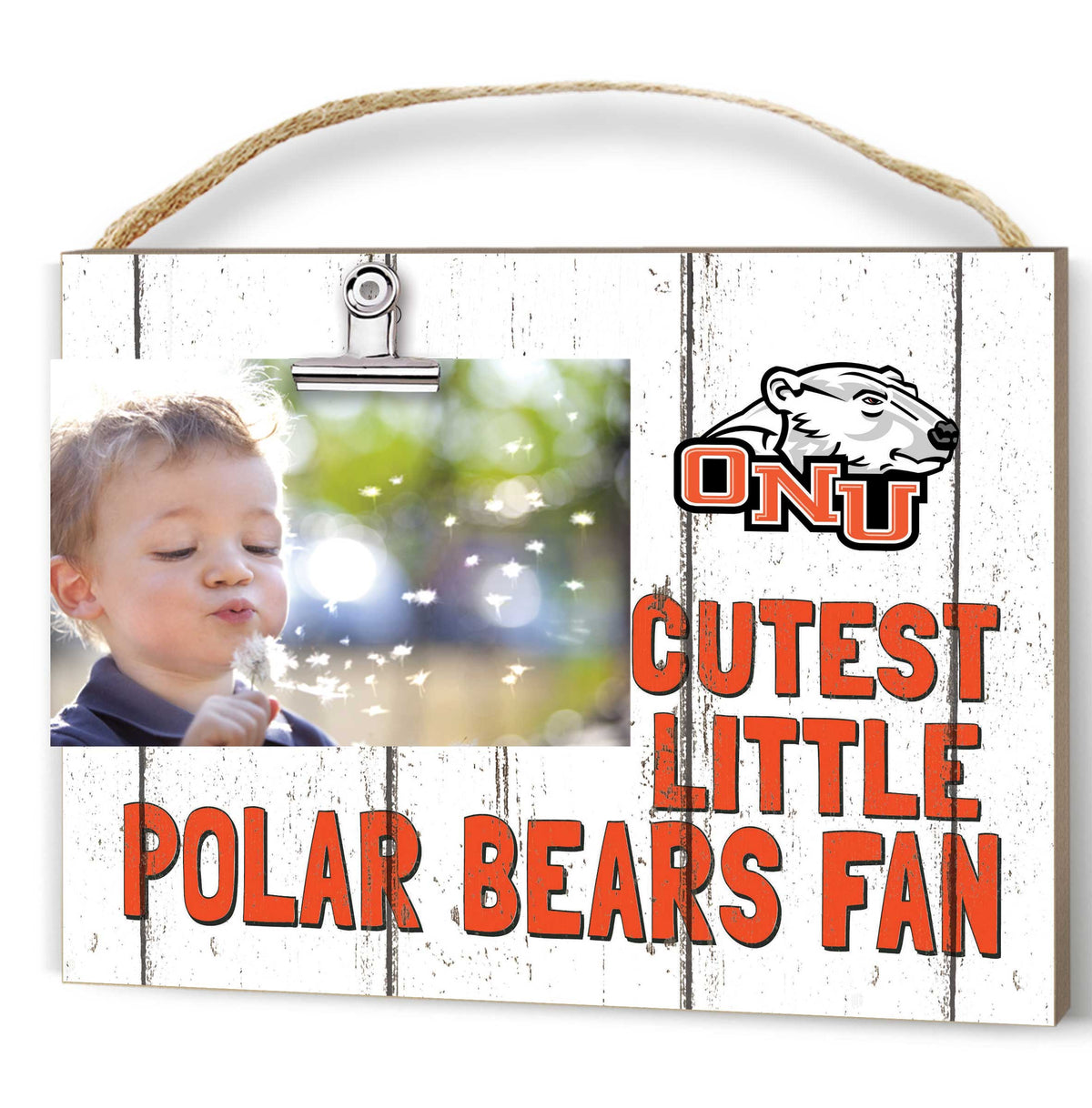 Jardine - Ohio Northern Polar Bears 8'' x 10'' Cutest Little Weathered Logo Clip Photo Frame - White