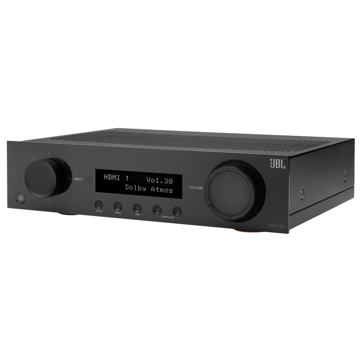 JBL - MA710 90W 7.2ch Bluetooth and WiFi Capable HDR and Dolby Atmos 8k Ultra HD Compatible AV Home Theater Receiver - Black