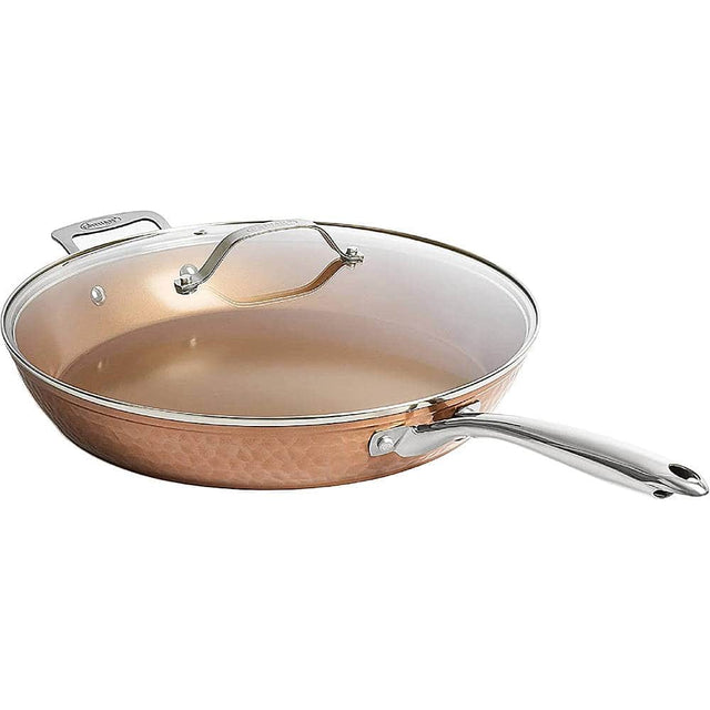 Angle. Gotham Steel - 14" Skillet - Copper.
