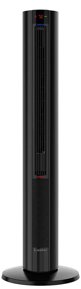Lasko - 42” Oscillating Tower Fan & Ceramic Space Heater for Large Rooms, Overheat Protection, 3 Heat & 4 Fan Speeds, FH610 - Black