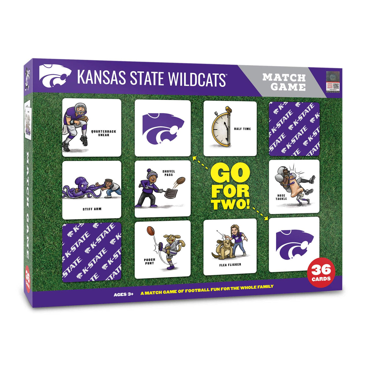 YouTheFan - Kansas State Wildcats Licensed Memory Match Game - Multicolor