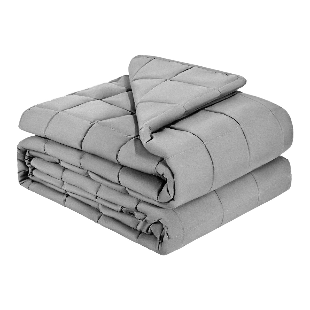 VEVOR - Weighted Blanket, 25 lbs, 88 x 104 in King Size, Cooling Breathable Heavy Blanket with Glass Beads, All-Season Use - Gray