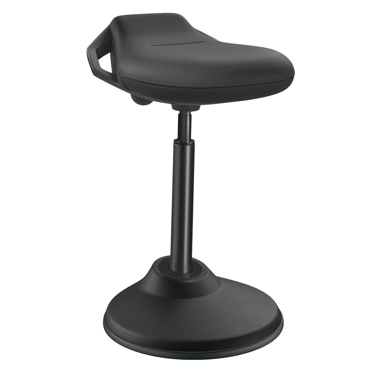 Songmics Home - Ergonomic Wobble Stool, Height Adjustable Standing Desk Stool 23.6-33.3 Inches, Swivel Balance Chair with Non-Slip Base - Ink Black
