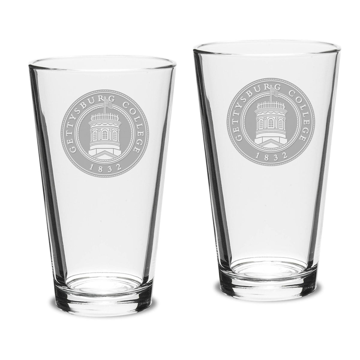 Jardine - Gettysburg Bullets 16oz. 2-Piece Classic Pub Glass Set - Multicolor