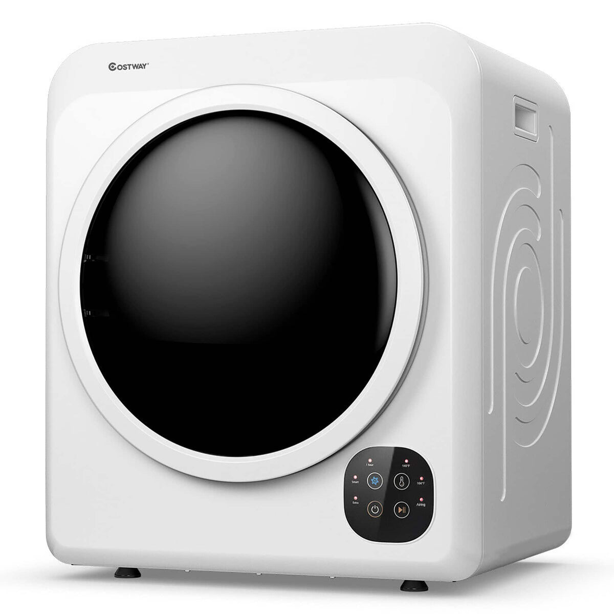 Costway - 1700W Portable Clothes Dryer Electric Tumble Laundry Dryer Stainless Steel Tub 13.2 lbs /3.22 Cu.Ft - White