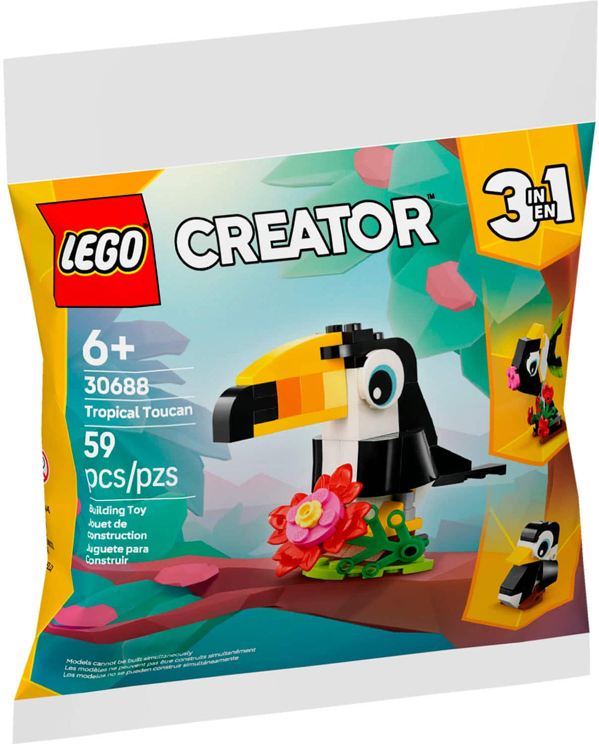 LEGO - Creator 3 in 1 Tropical Toucan Building Set 30688